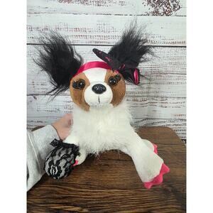Ganz Webkinz Rockerz Papillion Puppy Dog Plush No code